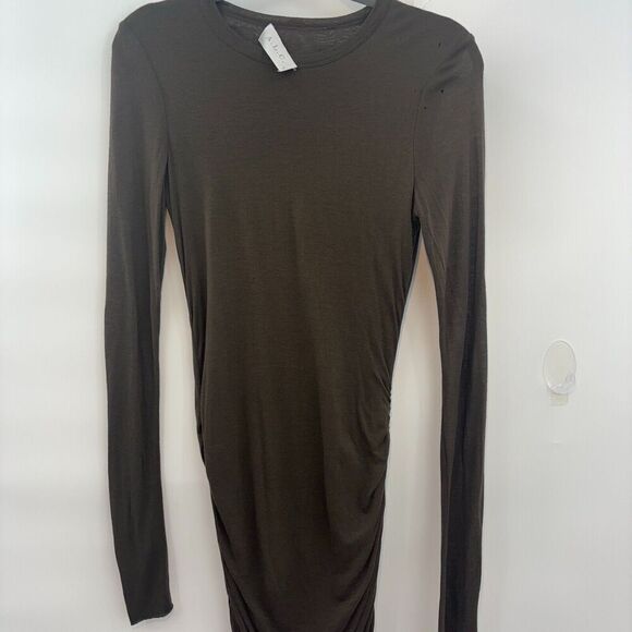 A.L.C virgin wool blend long sleeve rouching at hem size small - Picture 7 of 15